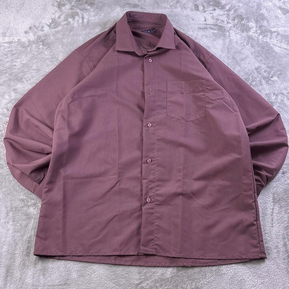 Polo Ralph Lauren Button Up Shirt Men’s XL Burgundy Maroon Vintage